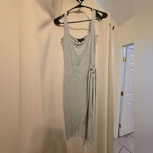 See You Monday Asymmetrical Gray Dress